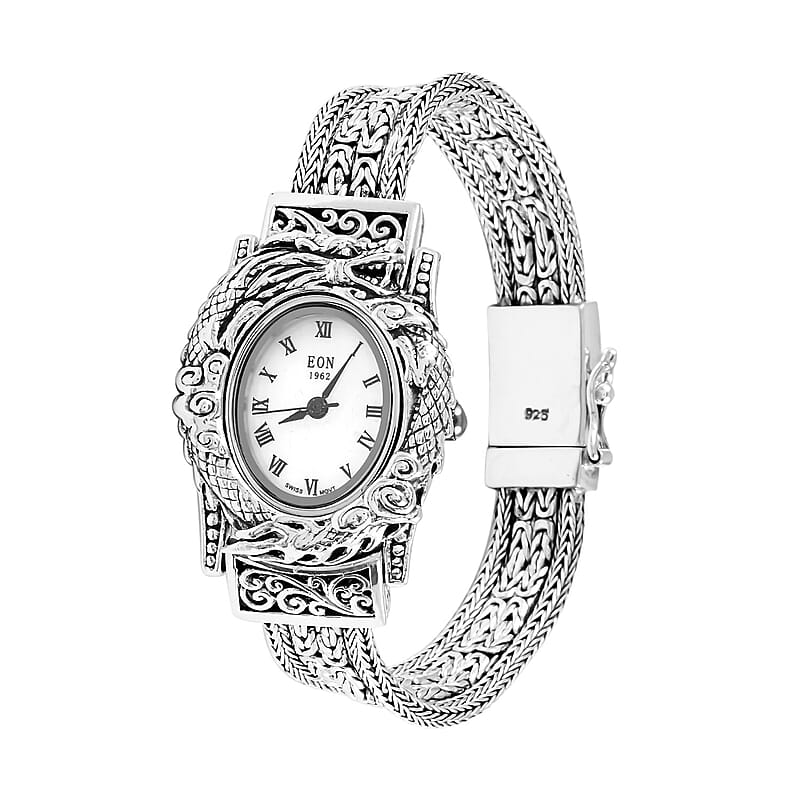 Bali Legacy Eon 1962 Swiss Movement Sterling Silver Bracelet Watch (7.0 In) 26mm