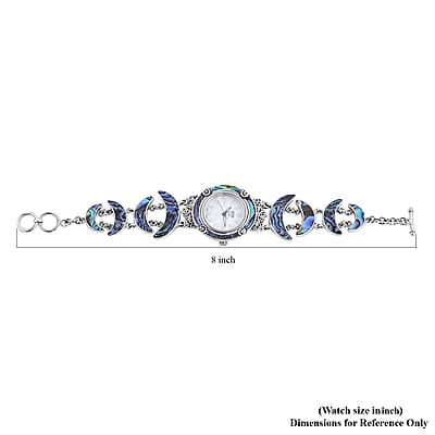 Eon 1962 Abalone Shell Swiss Movement Watch in Sterling Silver (26mm) (7.50 in)