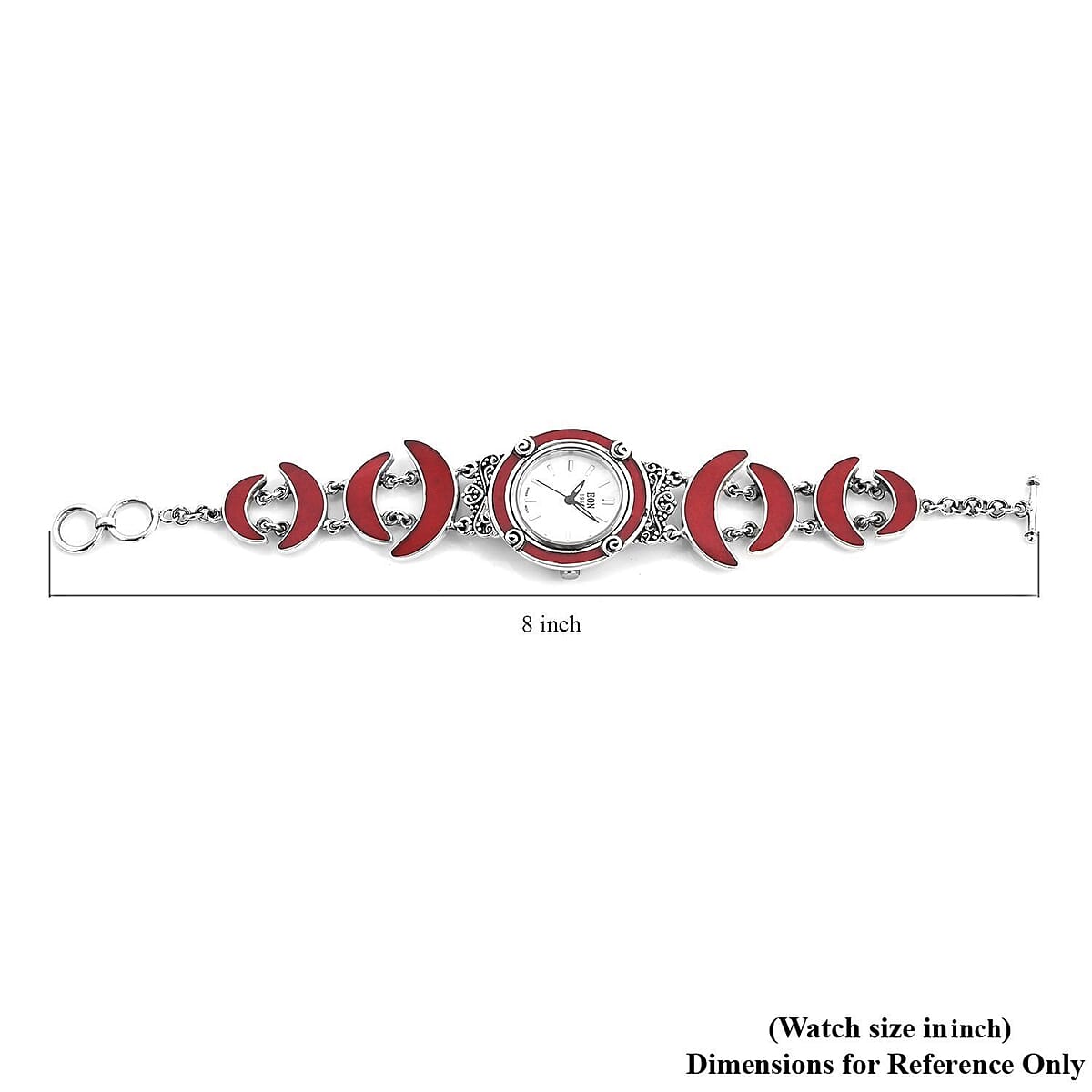 Eon 1962 Sponge Coral Swiss Movement Watch in Sterling Silver (26mm) (7.50 in) image number 5
