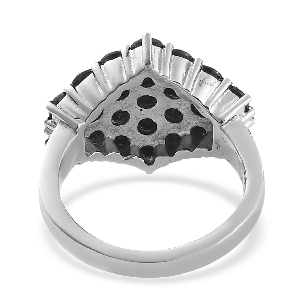 Natural Thai Black Spinel Ring in Stainless Steel 3.25 ctw image number 4