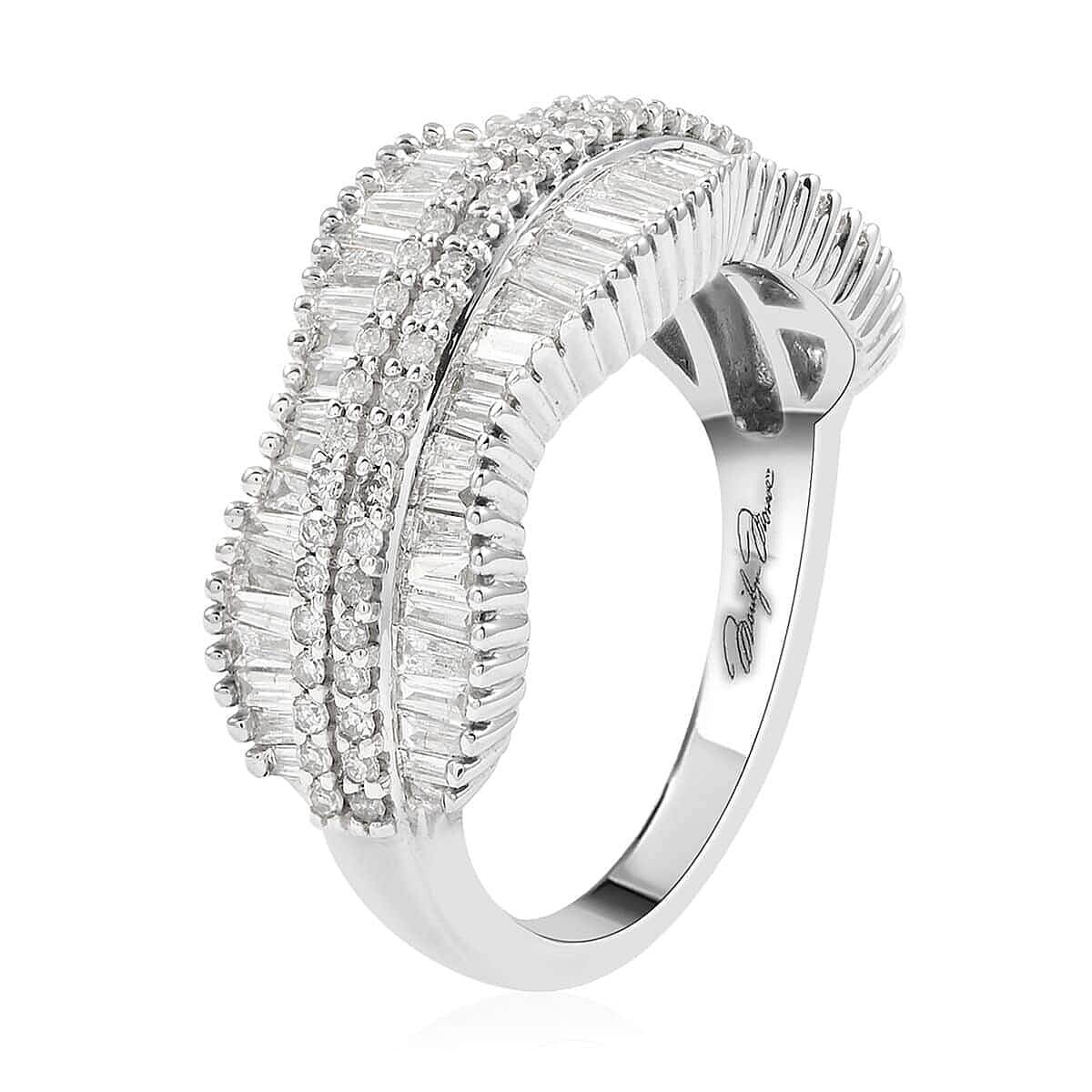 NY Closeout 10K White Gold Diamond Ring 5.35 Grams 1.00 ctw