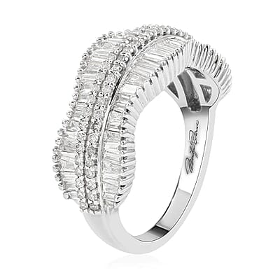 NY Closeout 10K White Gold Diamond Ring 5.35 Grams 1.00 ctw