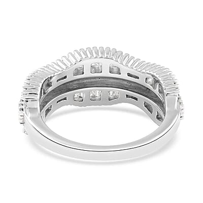 NY Closeout 10K White Gold Diamond Ring 5.35 Grams 1.00 ctw