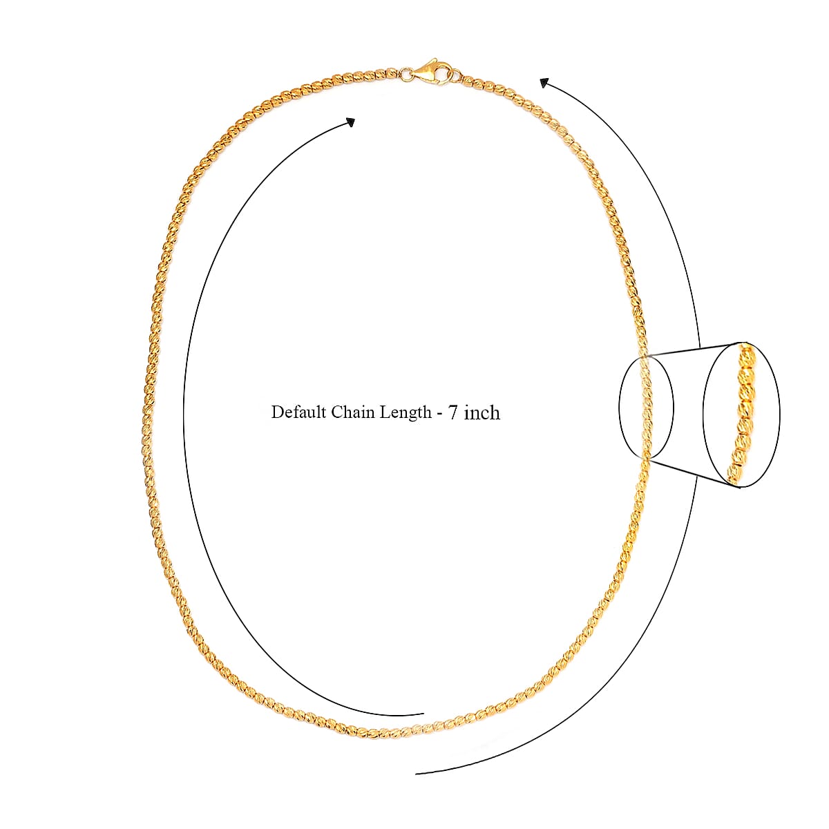 18K Yellow Gold Diamond-Cut Beaded Necklace 20 Inches 16.60 Grams image number 6