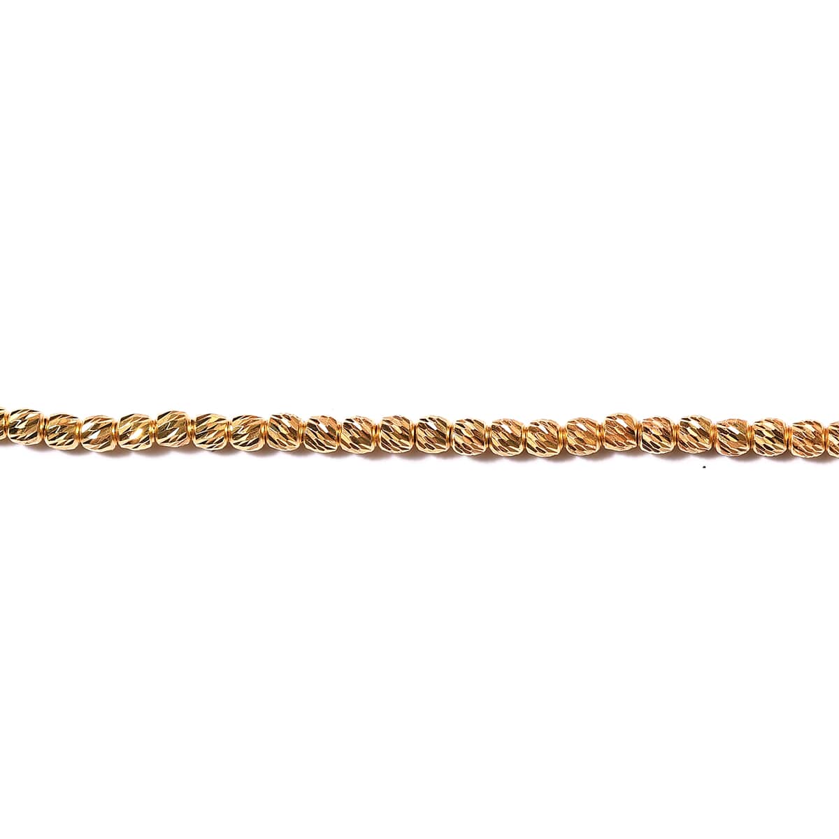 18K Yellow Gold Star Cut Beaded Necklace 20 Inches 18.30 Grams image number 4