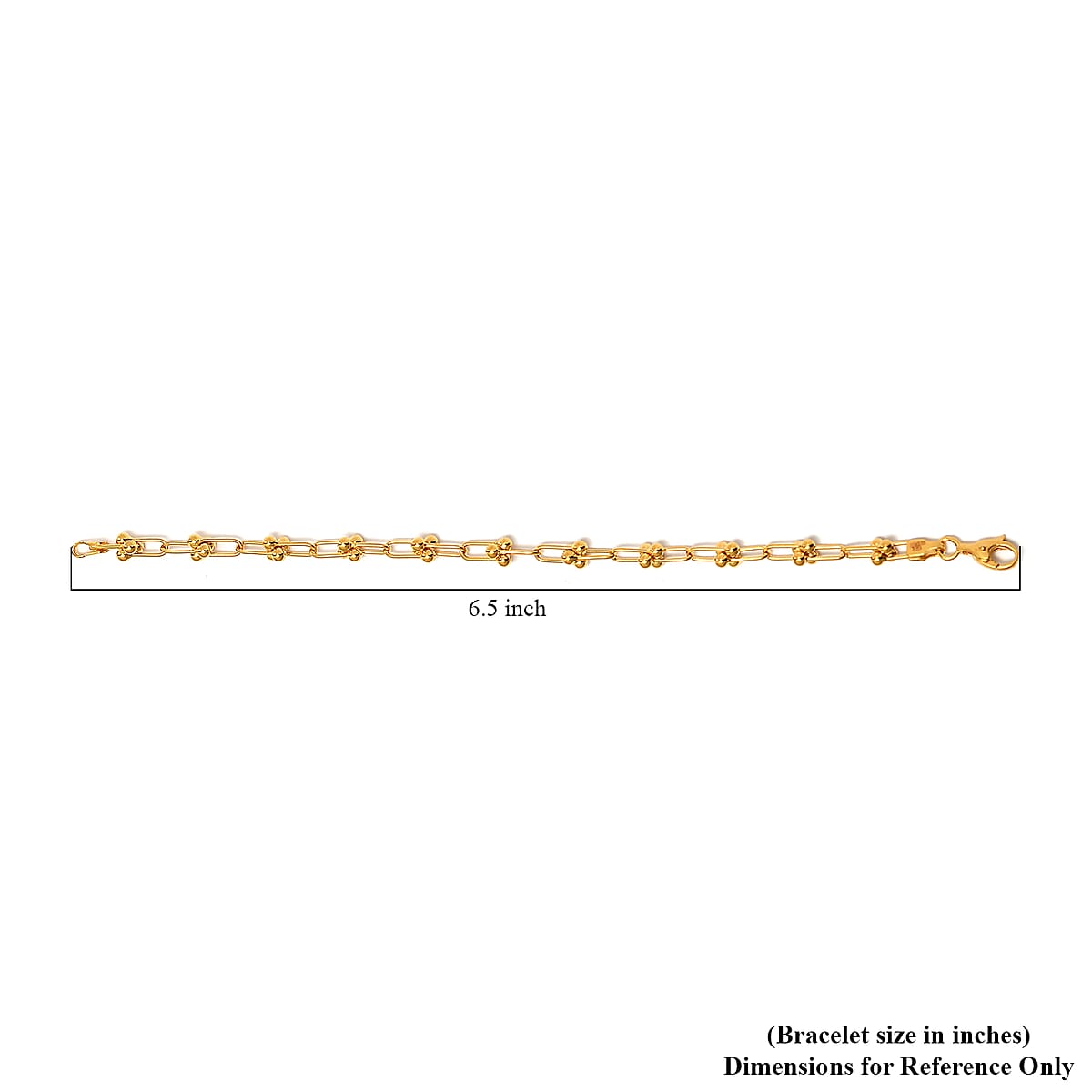 18K Yellow Gold Horseshoe Link Chain Bracelet (6.50 In) 5.80 Grams image number 4