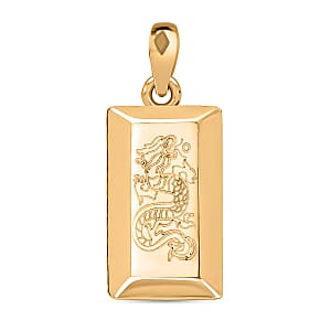 18K Yellow Gold Bar Pendant without Chain, Electroforming Gold Collection, Gold Jewelry 1.40 Grams