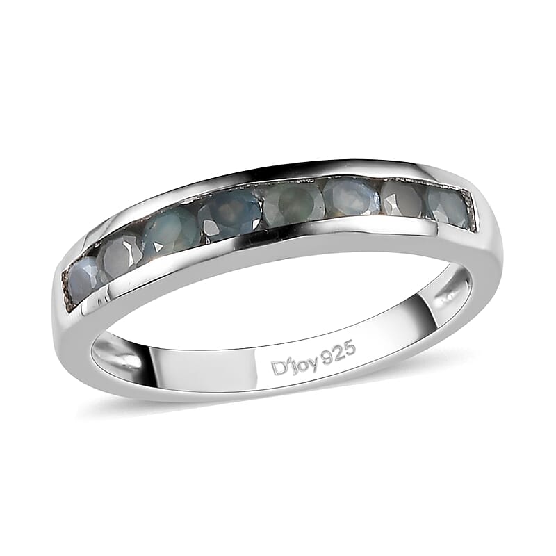 Narsipatnam Alexandrite Half Band Ring in Platinum Over Sterling Silver (Size 10.0) 0.65 ctw