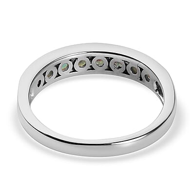 Narsipatnam Alexandrite Half Band Ring in Platinum Over Sterling Silver (Size 10.0) 0.65 ctw