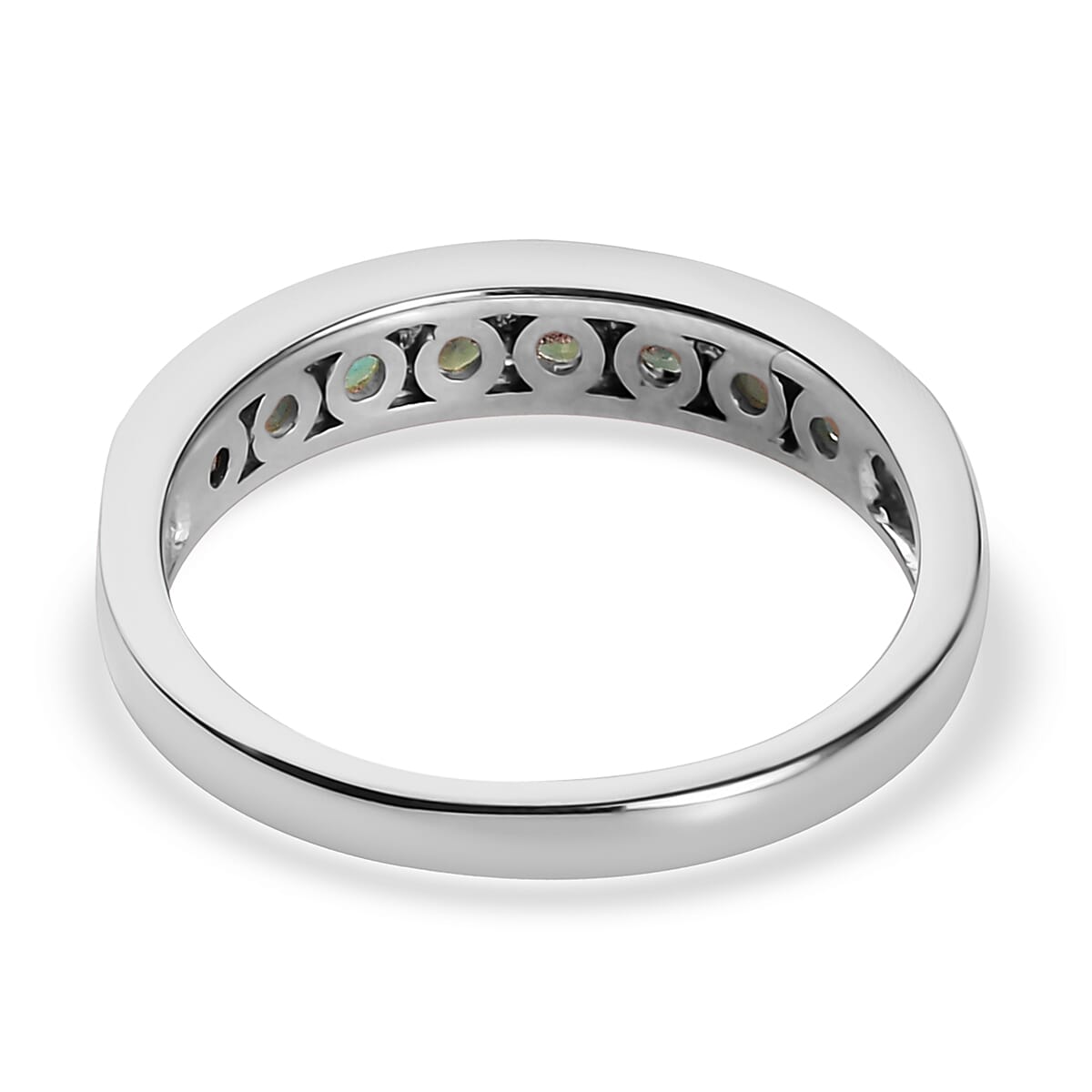 Narsipatnam Alexandrite Half Band Ring in Platinum Over Sterling Silver (Size 7.0) 0.60 ctw image number 4