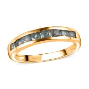 Narsipatnam Alexandrite Half Band Ring in Vermeil Yellow Gold Over Sterling Silver (Size 6.0) 0.65 ctw