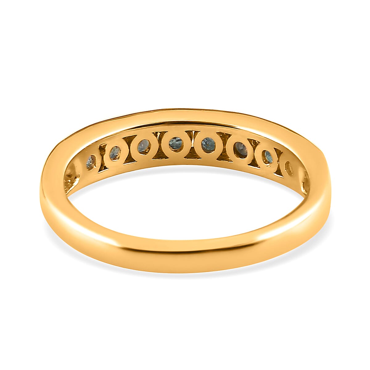 Narsipatnam Alexandrite Half Band Ring in Vermeil Yellow Gold Over Sterling Silver (Size 8.0) 0.65 ctw image number 4