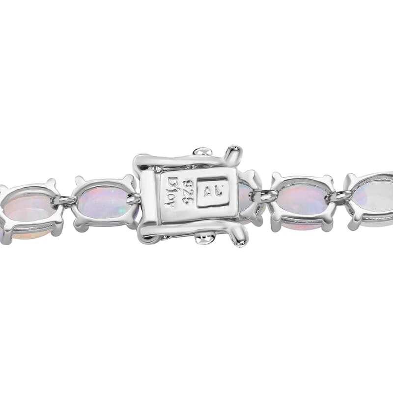 Premium Ethiopian Welo Opal Tennis Necklace 18 Inches in Platinum Over Sterling Silver 21.25 ctw