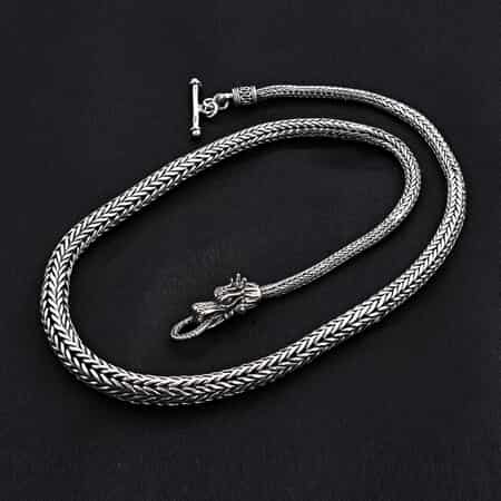 Bali Legacy, Tulang Naga Chain in Sterling Silver, Silver Braided Chain (20 Inches) image number 1