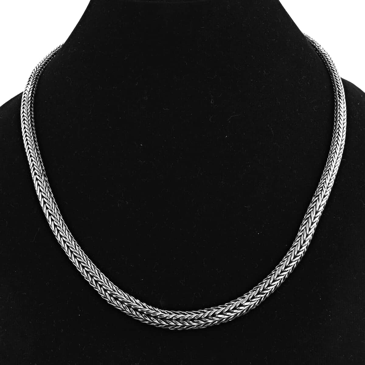 Bali Legacy, Tulang Naga Chain in Sterling Silver, Silver Braided Chain (20 Inches) image number 2