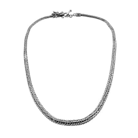 Bali Legacy, Tulang Naga Chain in Sterling Silver, Silver Braided Chain (20 Inches) image number 3