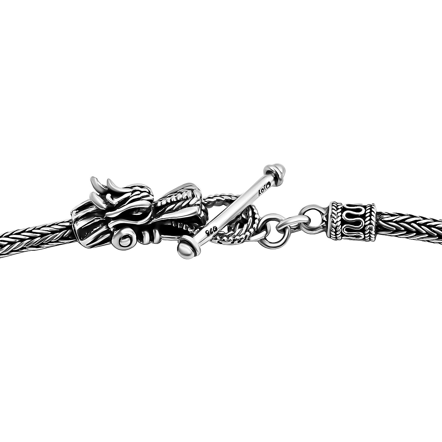 Bali Legacy, Tulang Naga Chain in Sterling Silver, Silver Braided Chain (20 Inches)