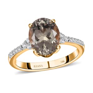 Iliana 18K Yellow Gold AAA Turkizite and G-H SI Diamond Ring (Size 7.0) 3.40 ctw