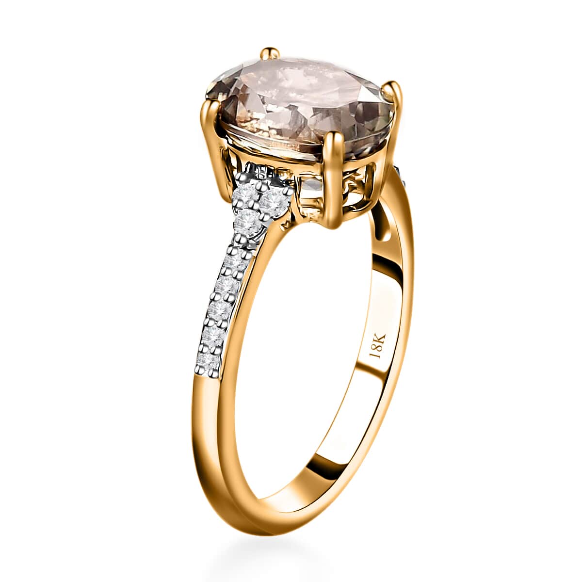 ILIANA 18K Yellow Gold AAA Turkizite, Diamond (G-H, SI) Ring (Size 7.0) (3 g) 3.40 ctw image number 3