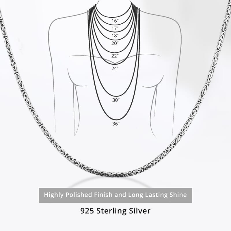 Bali Legacy Borobudur Necklace in Sterling Silver 25.50 Grams 24 Inches