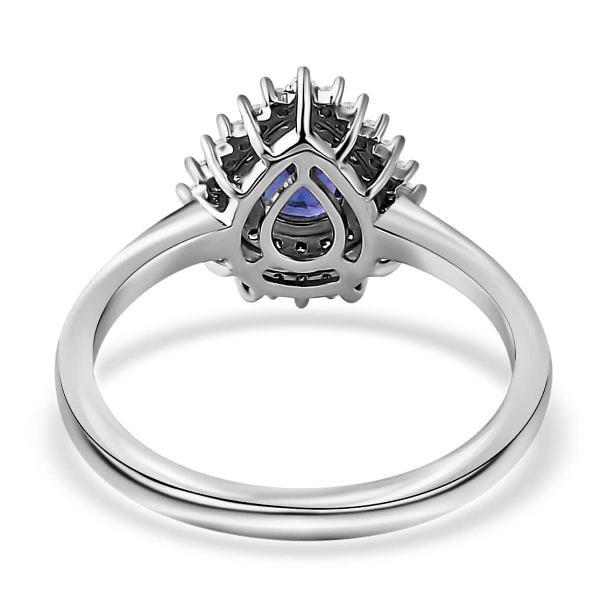 Iliana 18K White Gold AAAA Tanzanian Color Change Sapphire and G-H SI Diamond Double Halo Ring (Size 7.0) 1.00 ctw image number 4