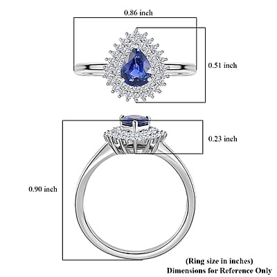 Iliana AAAA Tanzanian Color Change Sapphire and G-H SI Diamond 1.00 ctw Double Halo Ring in 18K White Gold (Size 7.0)