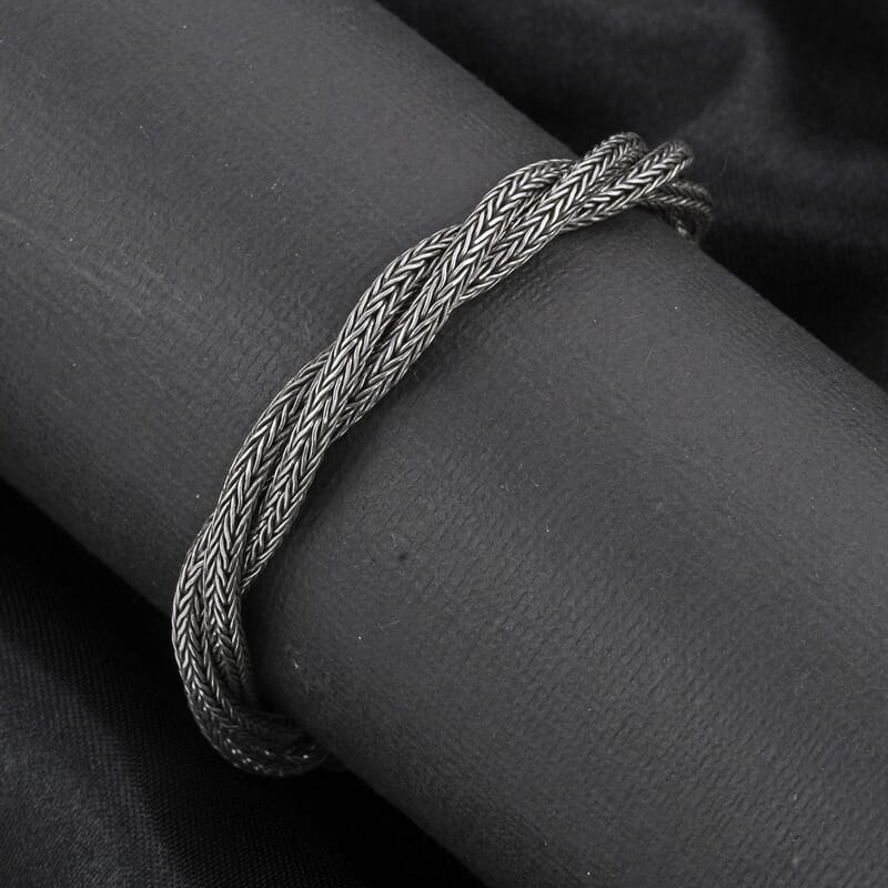 Bali Legacy Sterling Silver Tulang Naga Twisted Rope Bracelet (7.50 In) 29 Grams