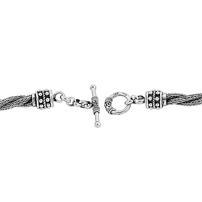 Bali Legacy Sterling Silver Tulang Naga Twisted Rope Bracelet (7.50 In) 29 Grams