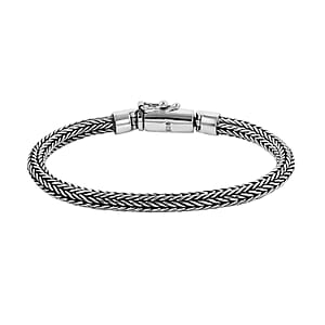 Bali Legacy Sterling Silver Tulang Naga Round Bracelet (7.50 In) 23.90 Grams