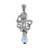 Bali Legacy Briolette Cut Sky Blue Topaz Octopus Pendant in Sterling Silver 7.00 ctw image number 0