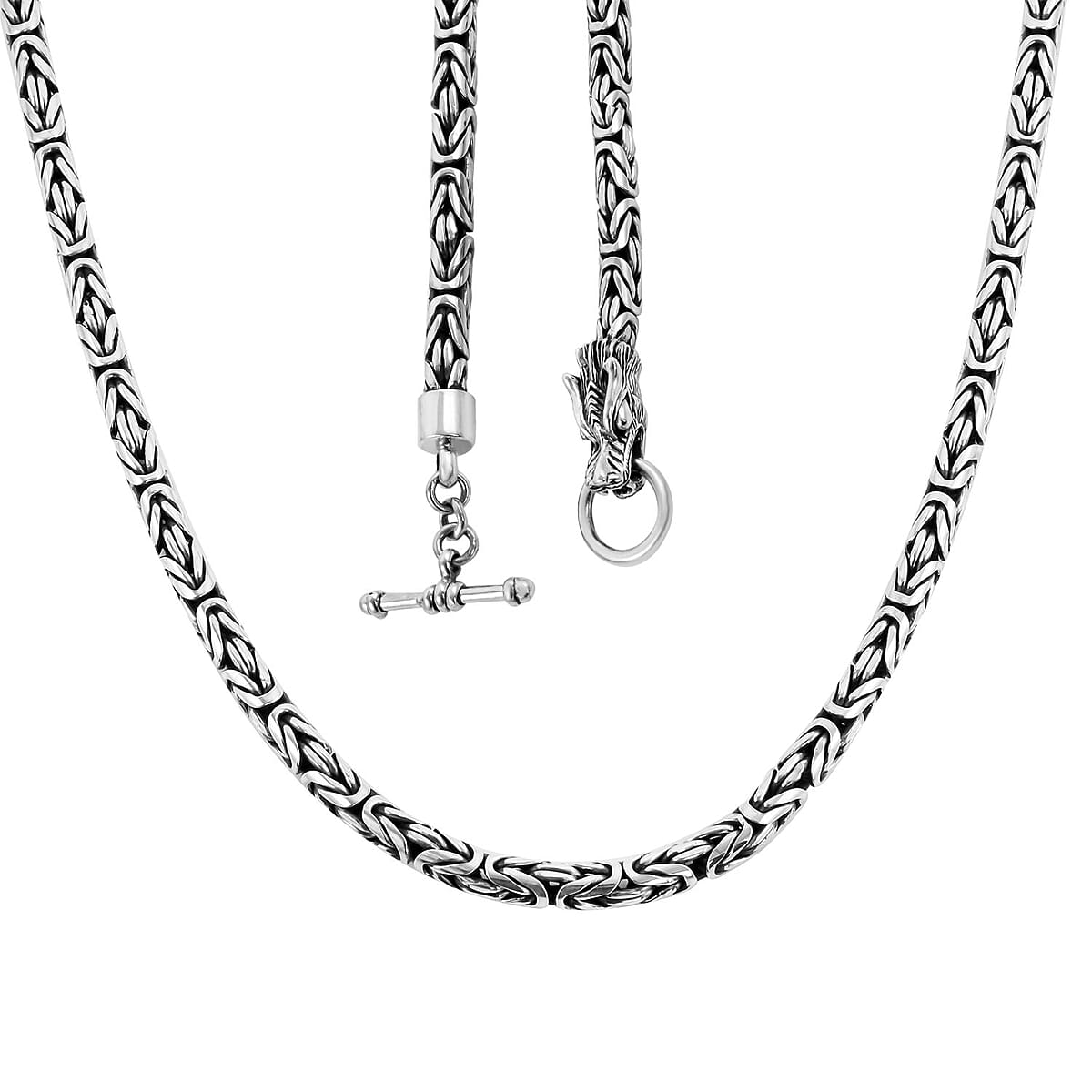 Bali Legacy Sterling Silver Borobudur Necklace 20 Inches 100 Grams image number 5