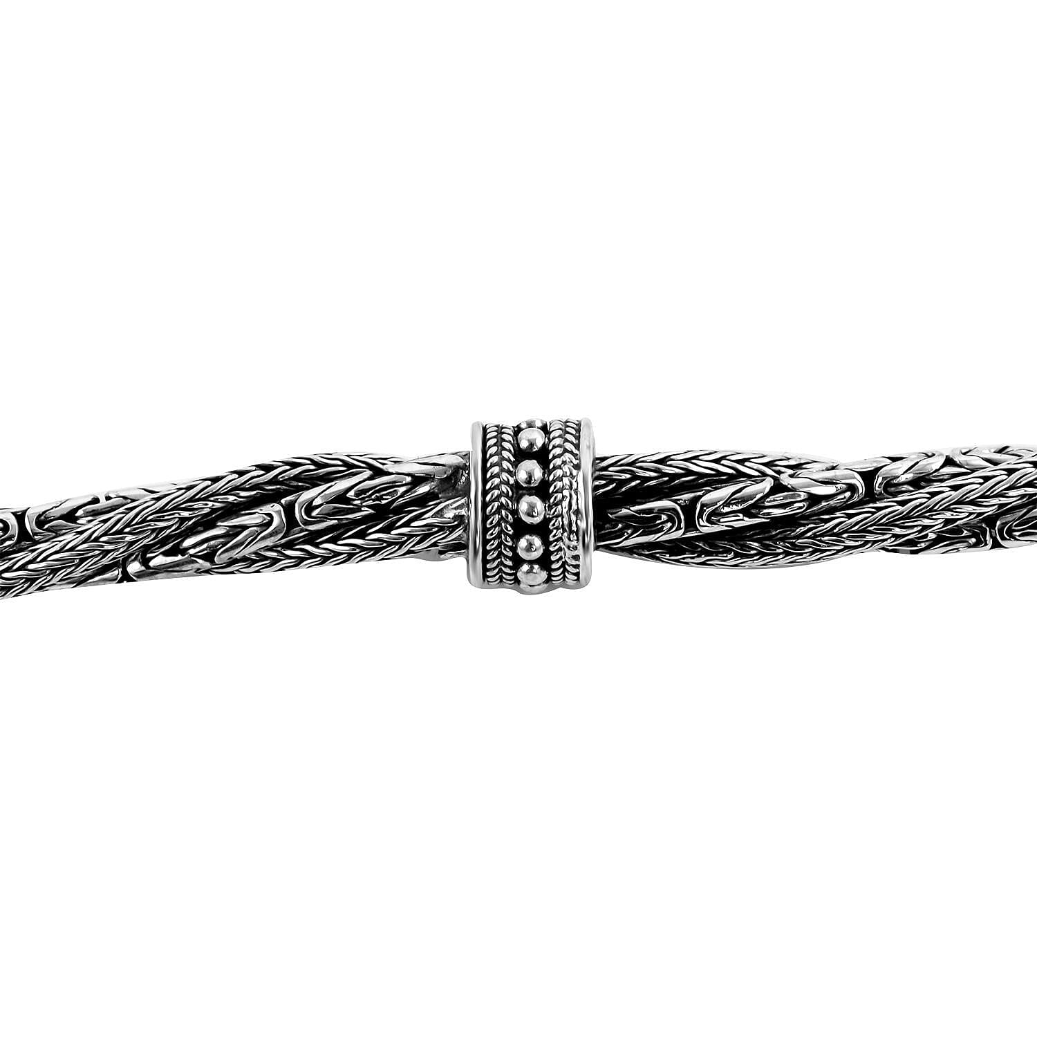 Bali Legacy Sterling Silver Tulang Naga and Borobudur Necklace 20 Inches 91.75 Grams