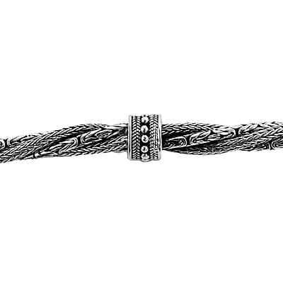 Bali Legacy Sterling Silver Tulang Naga and Borobudur Necklace 20 Inches 91.75 Grams