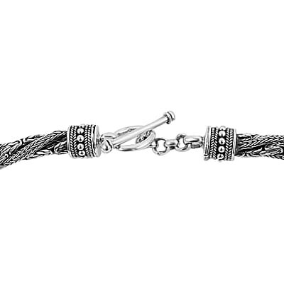 Bali Legacy Sterling Silver Tulang Naga and Borobudur Necklace 20 Inches 91.75 Grams