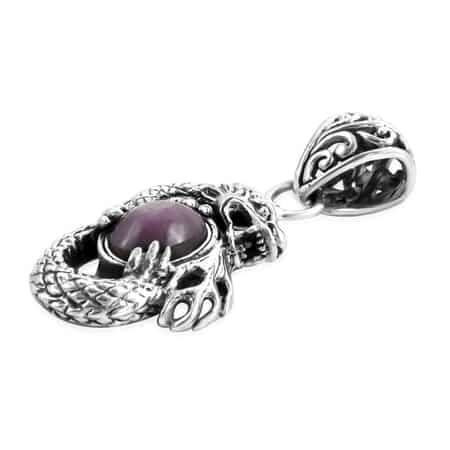 Bali Legacy Indian Star Ruby Dragon Pendant in Sterling Silver 3.00 ctw image number 2