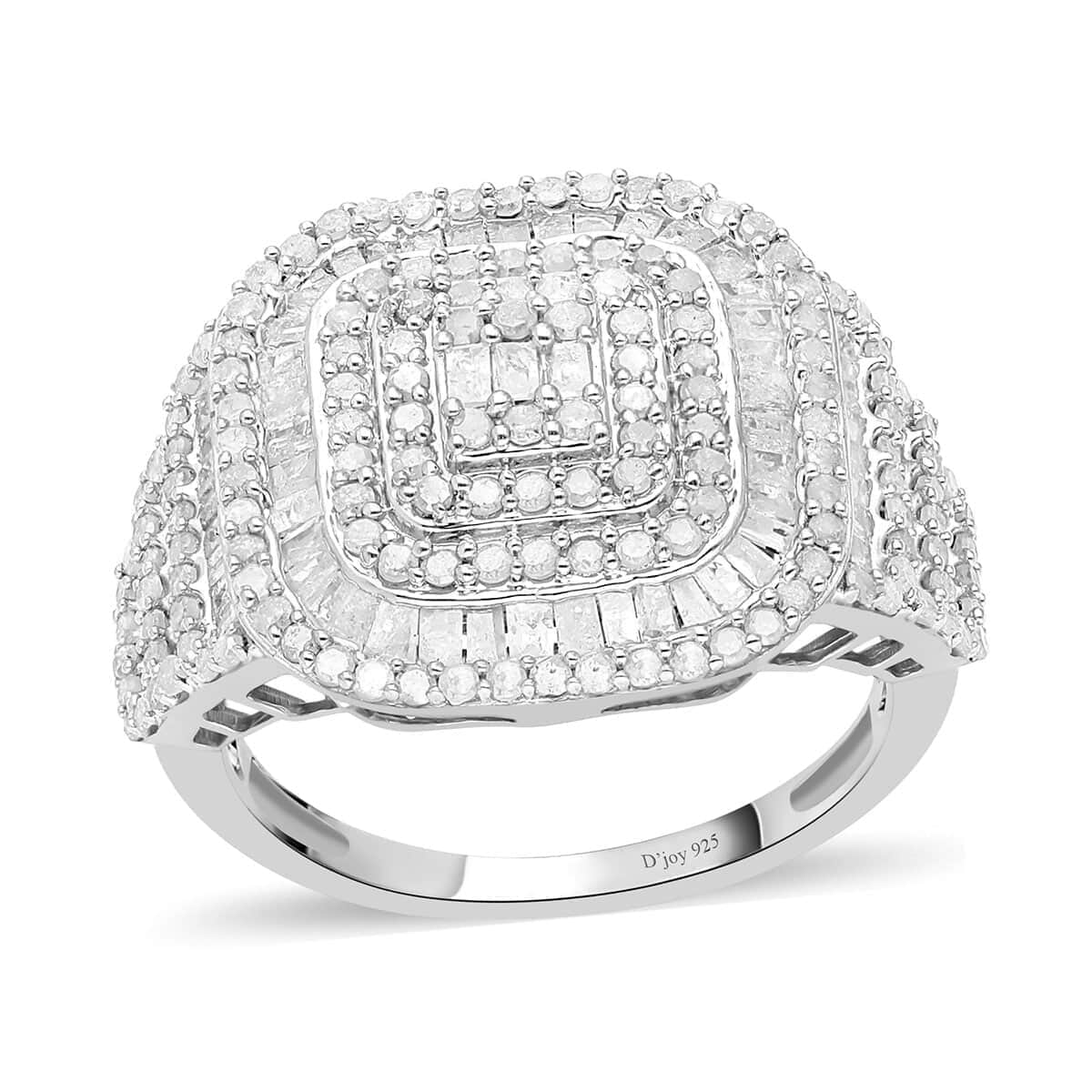 Diamond Cocktail Ring in Platinum Over Sterling Silver (Size 7.0) 2.00 ctw image number 0