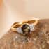 Premium Jenipapo Andalusite and White Zircon Ring in Vermeil Yellow Gold Over Sterling Silver (Size 7.0) 1.60 ctw image number 1