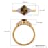 Premium Jenipapo Andalusite and White Zircon Ring in Vermeil Yellow Gold Over Sterling Silver (Size 7.0) 1.60 ctw image number 5