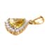 Luxoro 14K Yellow Gold AAA Natural Canary Tourmaline and G-H I2 Diamond Halo Pendant 1.00 ctw image number 3