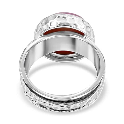 Bali Legacy Pink Mabe Pearl Spinner Ring , Pink Mabe Pearl Ring , Sterling Silver Ring , Silver Spinner Ring , Fidget Anxiety Ring