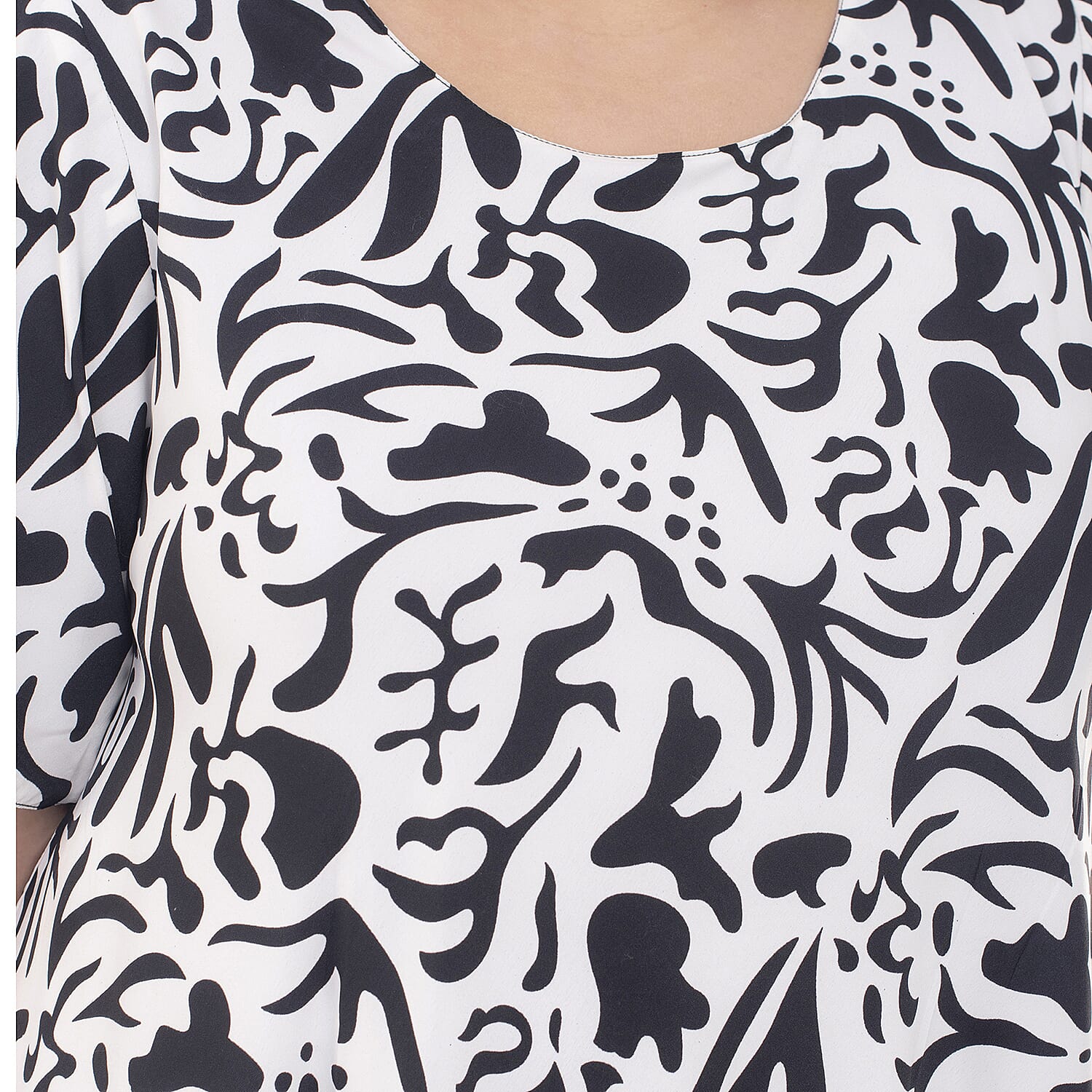 Tamsy Black Floral Reversible Dress - One Size Missy