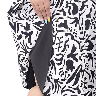 Tamsy Black Floral Reversible Dress - One Size Missy