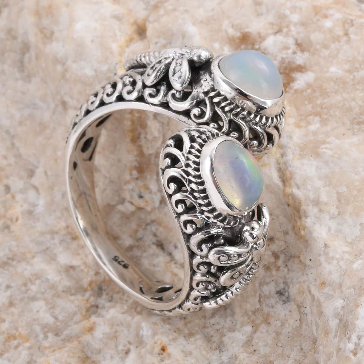 Buy Doorbuster BALI LEGACY Ethiopian Welo Opal Dragonfly Bypass Ring in ...