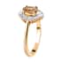 Premium Natural Golden Tanzanite and Diamond Ring in Vermeil Yellow Gold Over Sterling Silver 1.00 ctw image number 3