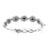 Bali Legacy Blue Star Sapphire (DF) Toggle Clasp Bracelet in Sterling Silver (7.50 In) 12.00 ctw image number 2