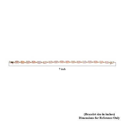 Luxoro 10K Yellow Gold Premium Ethiopian Welo Opal Link Bracelet (6.50 In) 8.40 ctw
