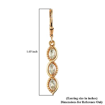 Narsipatnam Alexandrite Dangle Earrings in Vermeil Yellow Gold Over Sterling Silver 0.75 ctw