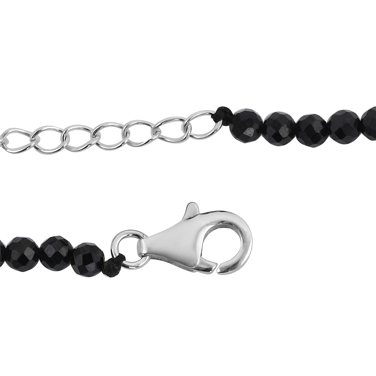 Bali Legacy Abalone Shell Pendant with Thai Black Spinel Beaded Necklace 20 Inches in Sterling Silver 50.00 ctw image number 5