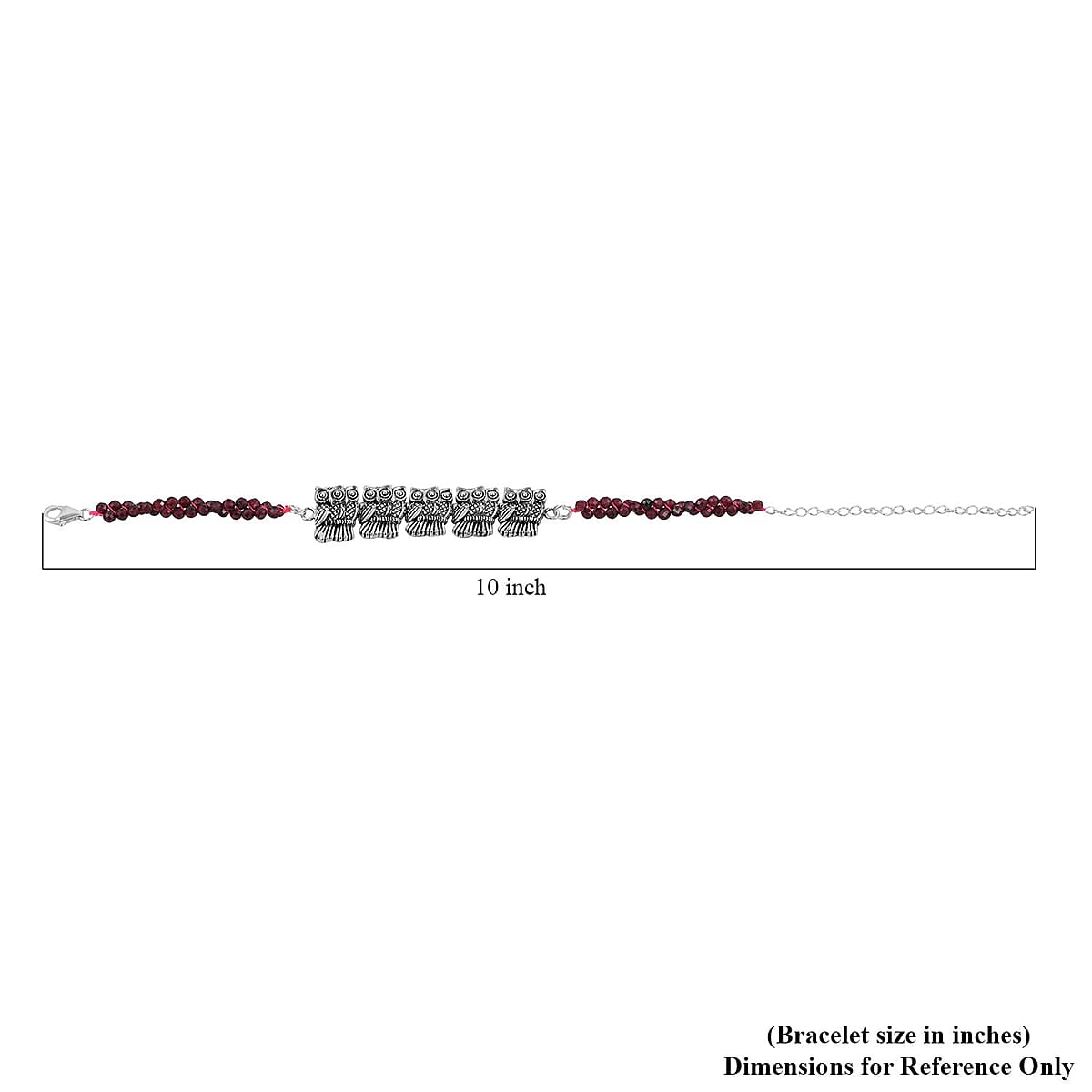 Doorbuster BALI LEGACY Natural Thai Black Spinel Elephant Line Bracelet in Sterling Silver (7.50 In) 10 Grams 32.50 ctw image number 3