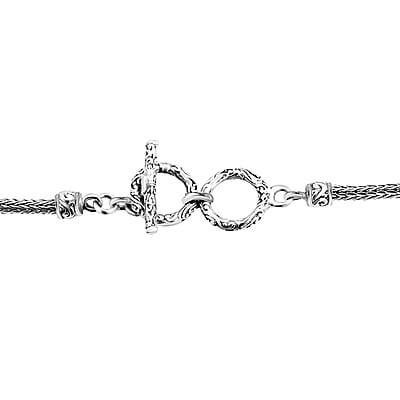 Bali Legacy Sterling Silver Multi Layered Tulang Naga Chain Necklace 20 Inches 60.50 Grams